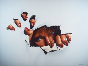 LARGE JIM WARREN LIMITED EDITION PRINT "BLUE EYES"