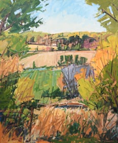 JAMES LOUNSBERRY MICHIGAN FARM LANDSCAPE PAINTING