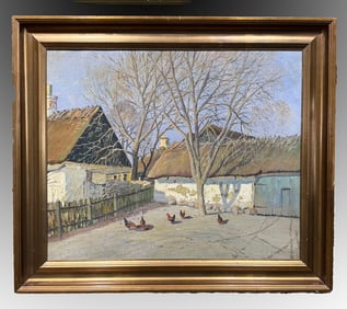 F. ENGELFELT O/C EUROPEAN VILLAGE SCENE