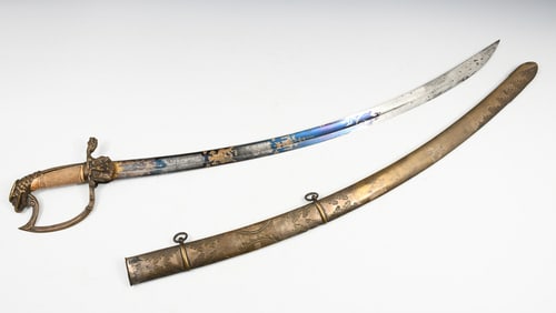 19TH-CENTURY EAGLE POMMEL MILITIA OFFICER'S SWORD