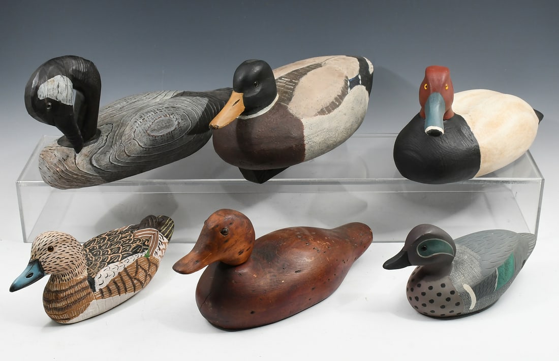 6 PC. CARVED & PAINTED DUCK DECOYS (1 of 6)