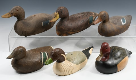 6 PC. CARVED & PAINTED DUCK DECOYS