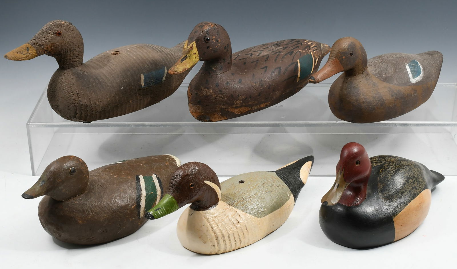 6 PC. CARVED & PAINTED DUCK DECOYS (1 of 5)