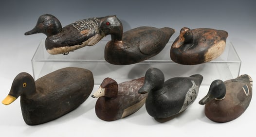 7 PC. CARVED & PAINTED DUCK DECOYS