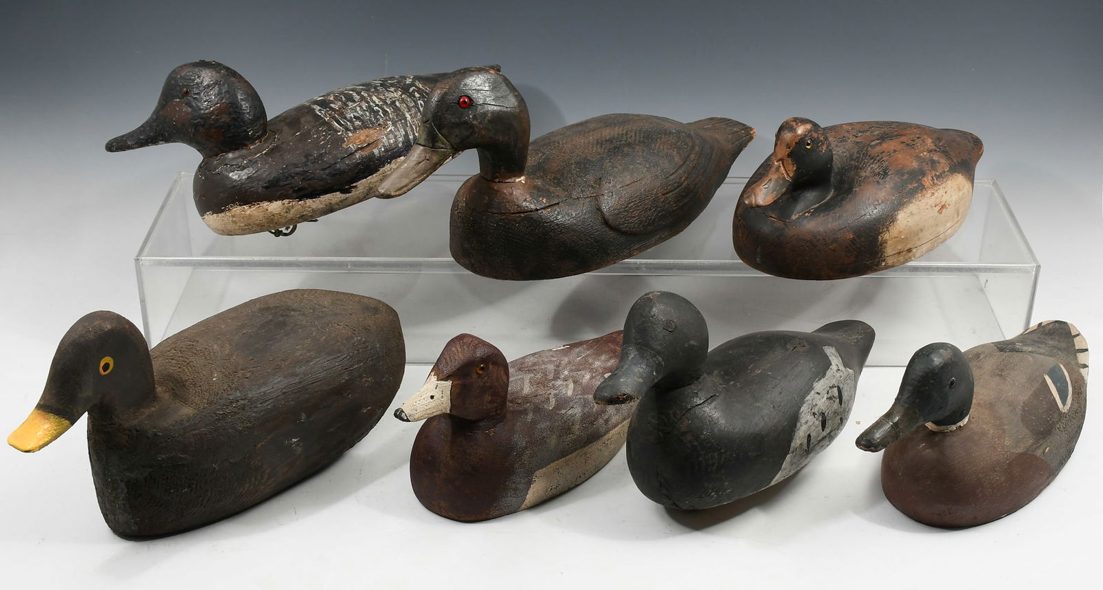 7 PC. CARVED & PAINTED DUCK DECOYS (1 of 6)