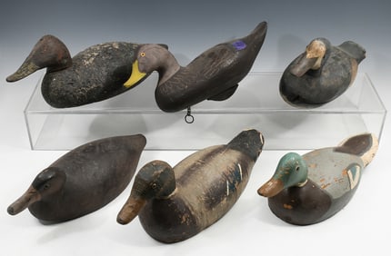 6 PC. CARVED & PAINTED DUCK DECOYS