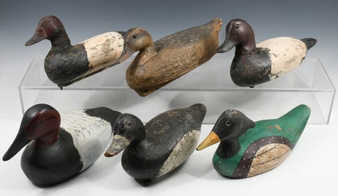 6 PC. CARVED & PAINTED DUCK DECOYS