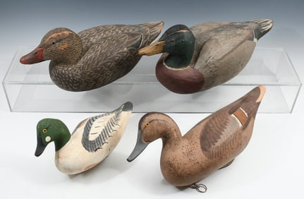 4 PC. CAPT. HARRY JOBE & HENRY BREWER DECOYS