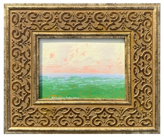 GREG BEHYMER SERENE GRASS LANDSCAPE PAINTING