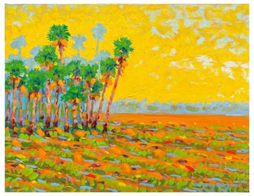 GREG BEHYMER FLORIDA PALM LANDSCAPE PAINTING