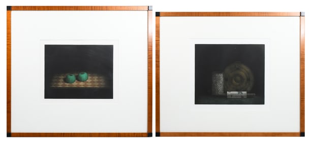 TWO TOMOE YOKOI MEZZOTINTS