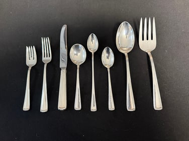 98 PC CARTIER STERLING SERVICE FOR 12 MARIE LOUISE SILVER