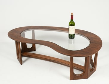 MCM KIDNEY BOOMERANG WALNUT TABLE
