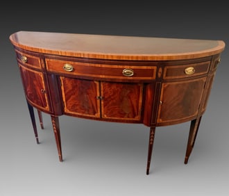 INLAID MAHOGANY HEPPLEWHITE STYLE SIDEBOARD