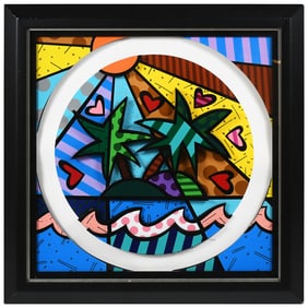 ROMERO BRITTO 3-D SERIGRAPH “PARADISE TONDO”