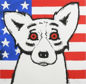 GEORGE RODRIGUE "GOD BLESS AMERICA" SILKSCREEN