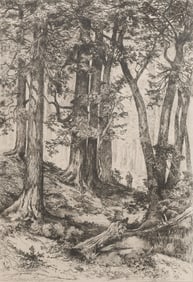 M.N. MORAN FOREST TRAVELER ETCHING