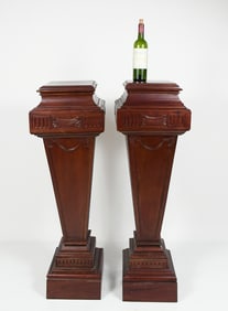 PR. MATCHING MAHOGANY PEDESTALS