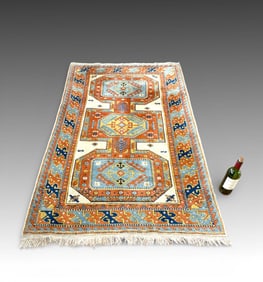 ANTIQUE CAUCASIAN KAZAK DESIGN RUG