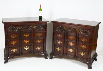 PR. SHELL CARVED BLOCK FRONT DRESSERS