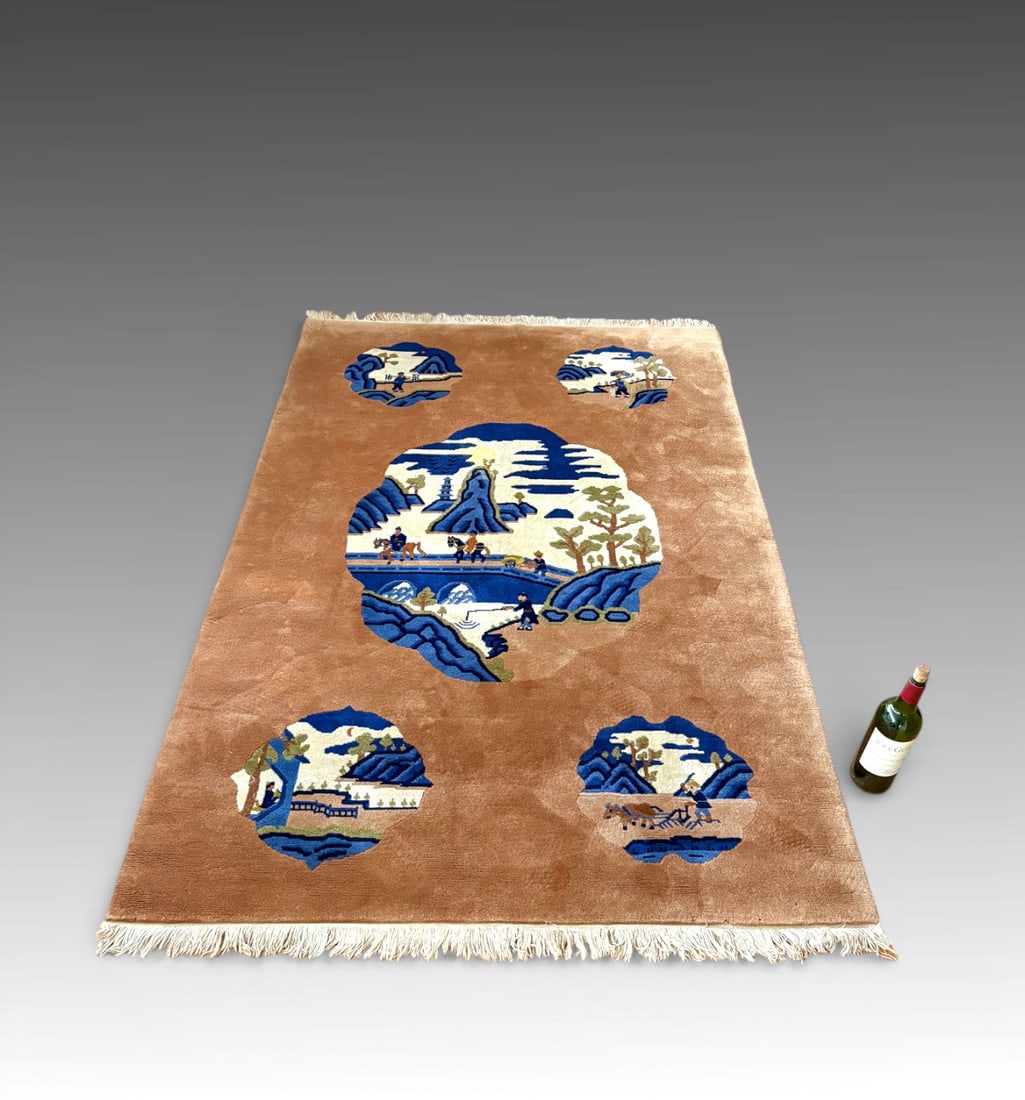 CHINESE ART DECO PICTORIAL RUG (1 of 3)