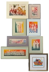 8PC. EBGI COLOR ETCHINGS