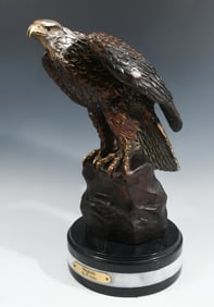 BRONZE EAGLE SIGNED G. MANCINI