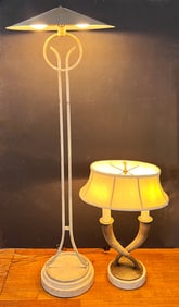 2 PC. FINE ART FLOOR LAMP & TABLE LAMP