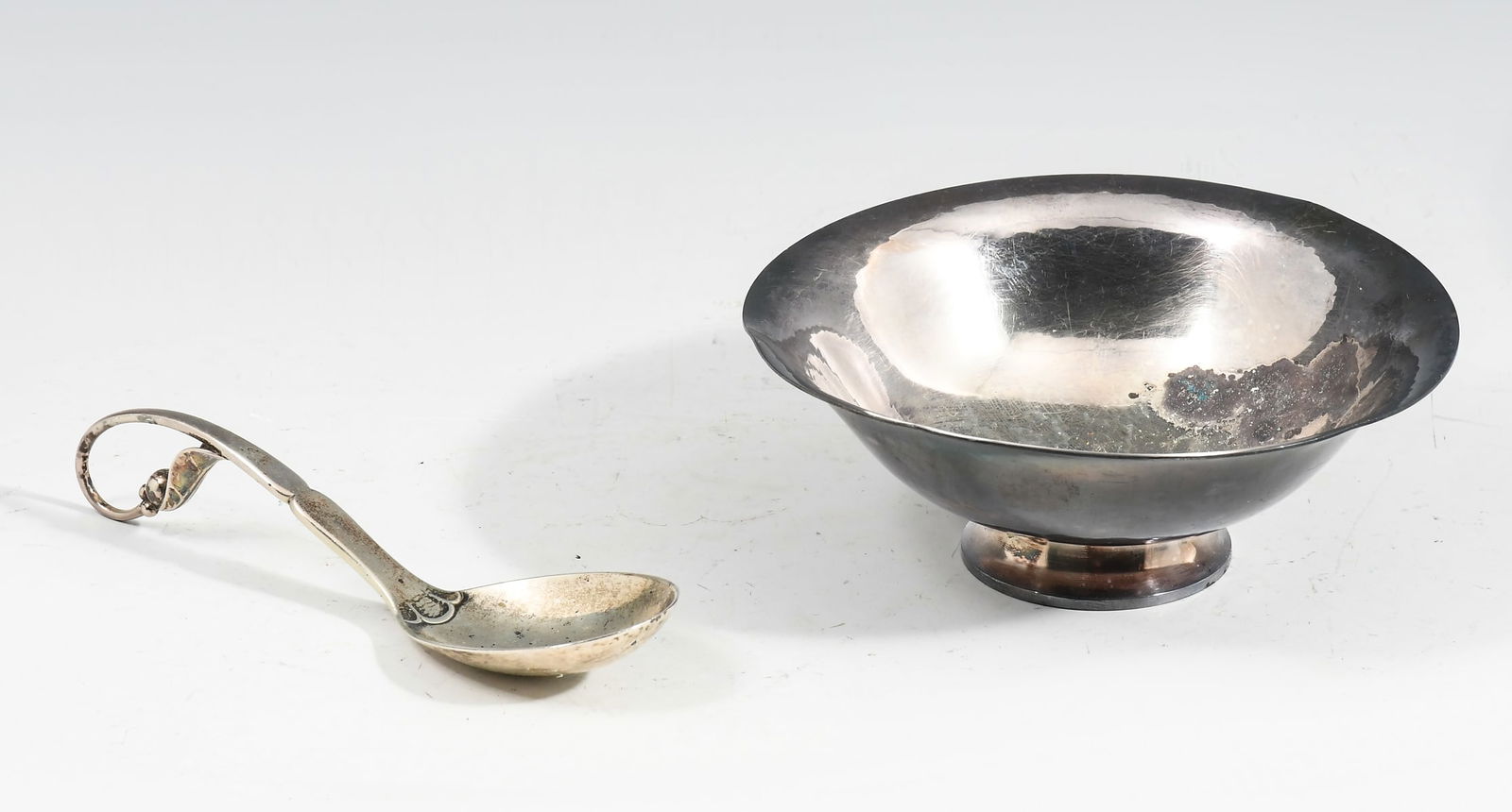 2 PC. GEORG JENSEN STERLING SILVER COMPOTE & SPOON (1 of 5)