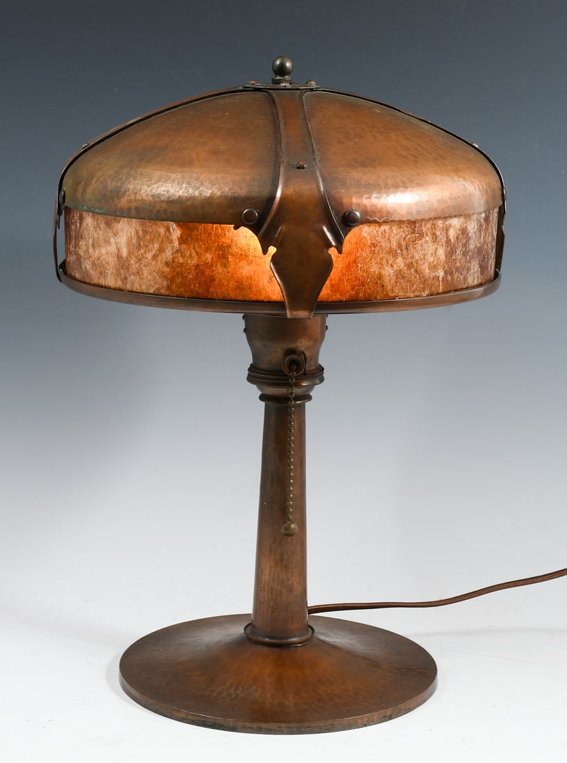ROYCROFT HAMMERED COPPER & MICA LAMP MODEL 902 (1 of 7)