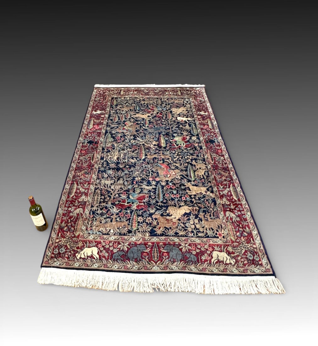ESTATE ORIENTAL CARPET SHEHKHAR PAKISTAN: ESTATE ORIENTAL CARPET SHEHKHAR PAKISTAN Dimensions: 7'6" X 4'6" ( 90.5" X 54")