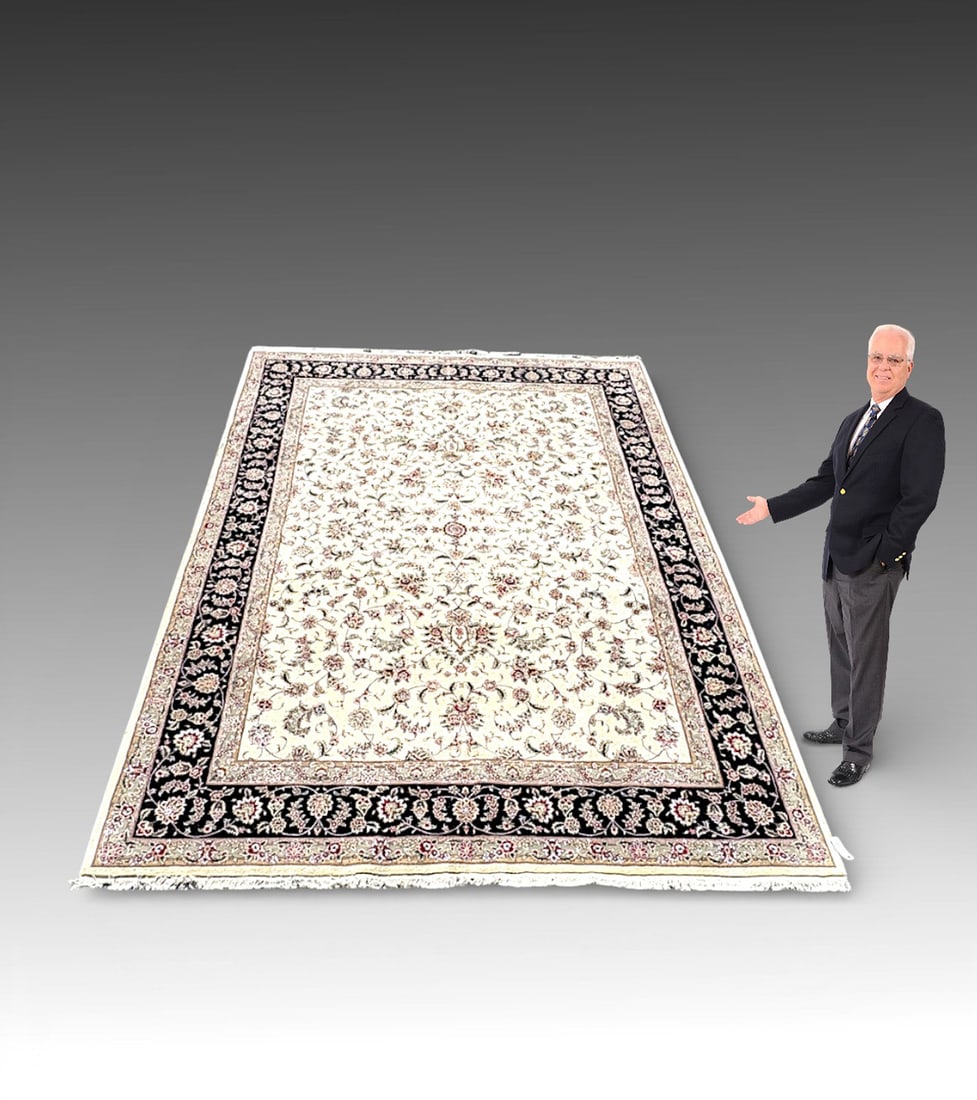 ESTATE ORIENTAL CARPET 9 X12 TABRIZ SILK AND WOOL (1 of 3)