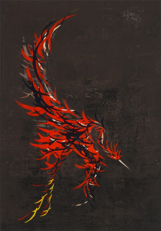 TADASHI NAKAYAMA ROOSTER WOODBLOCK PRINT (1 of 3)