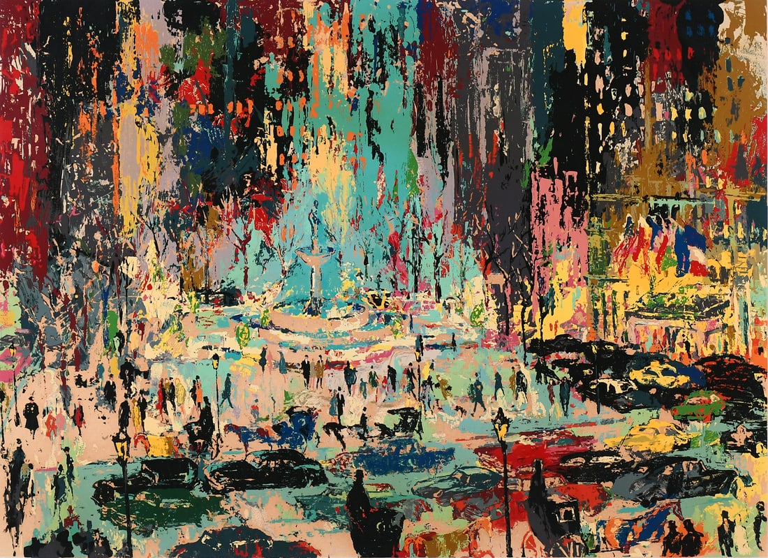 LARGE LEROY NEIMAN "PLAZA SQUARE" SERIGRAPH (1 of 4)