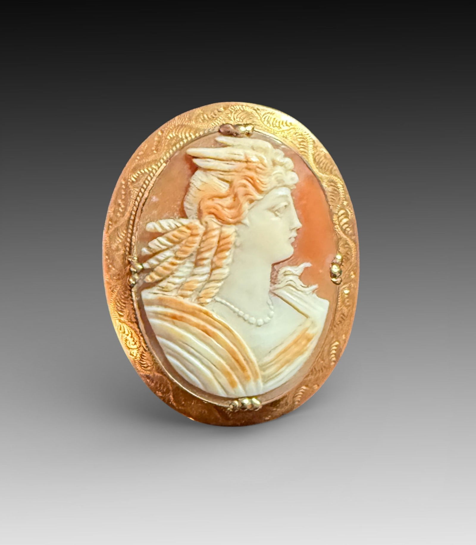 18K GOLD FRAME CAMEO (1 of 1)