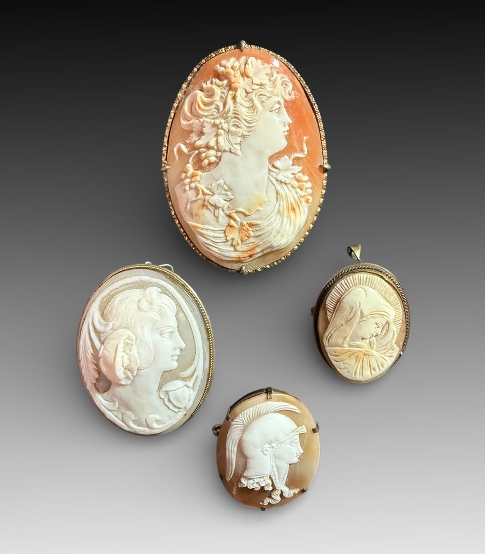 4PC. STERLING CAMEOS (1 of 1)