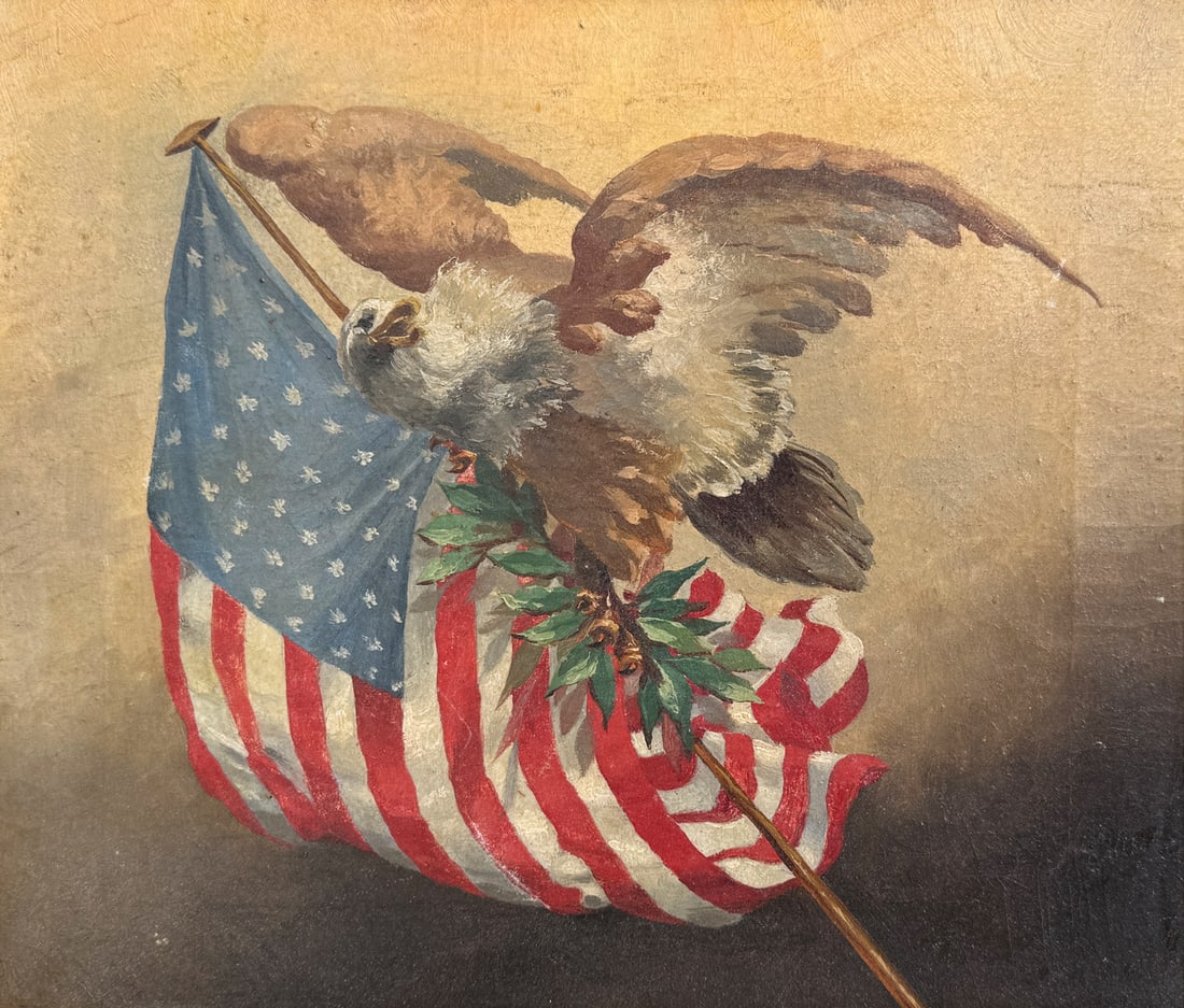 EAGLE W/ AMERICAN FLAG O/C (1 of 3)