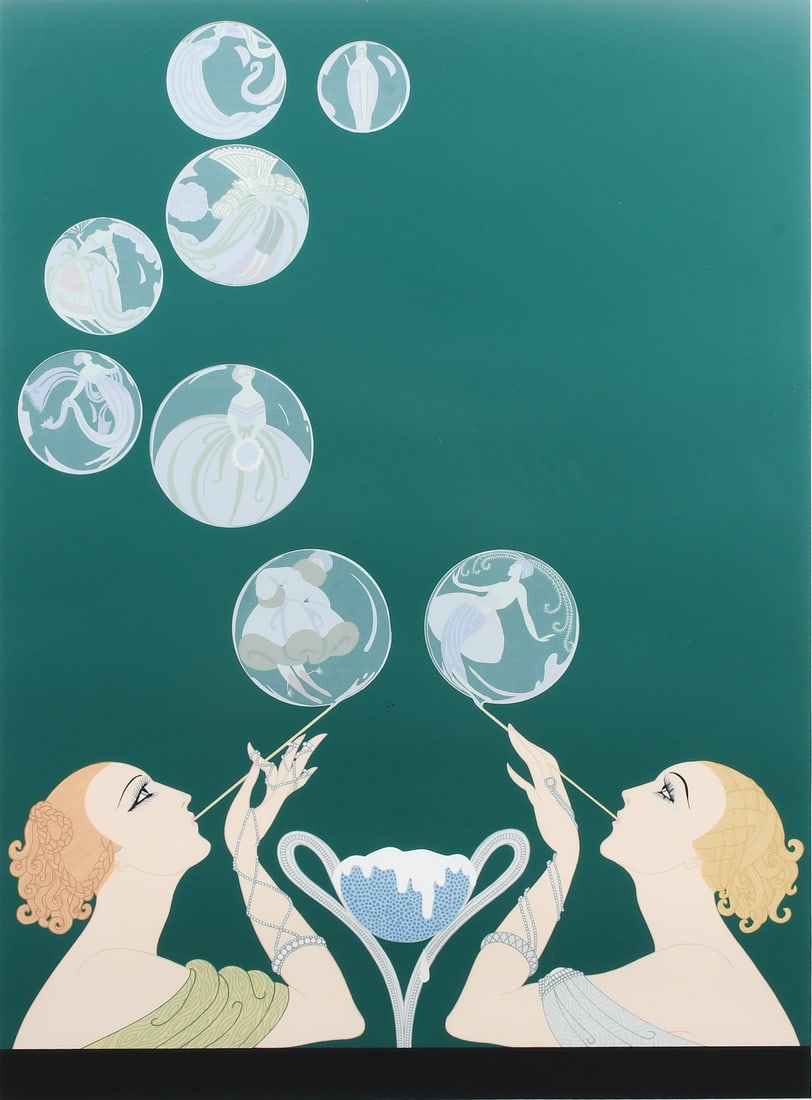 ERTE LITHOGRAPH "BUBBLES" (1 of 5)