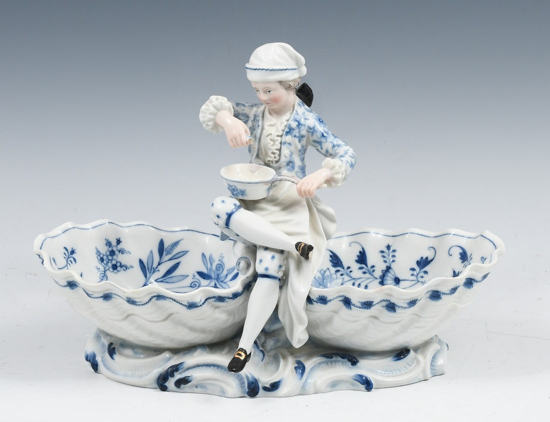 19TH-CENTURY MEISSEN PORCELAIN CONDIMENT DISH (1 of 6)