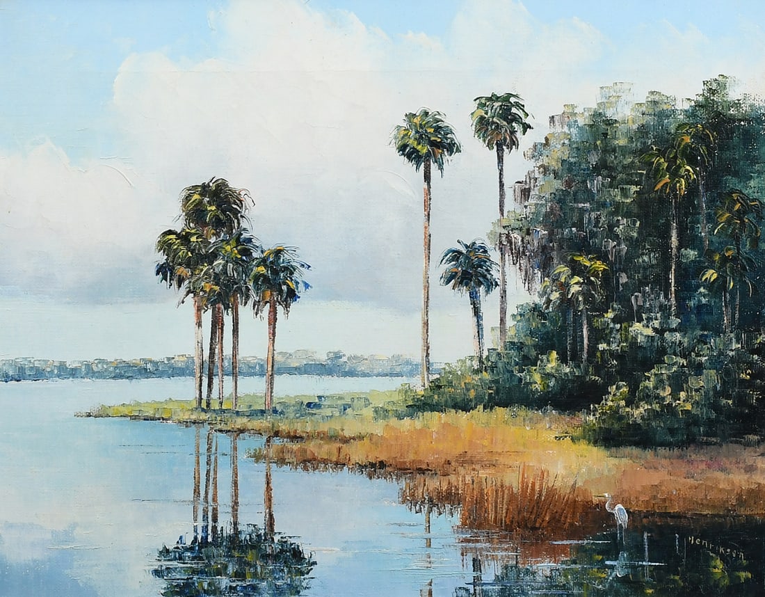 JEAN HENRIKSEN LANDSCAPE PAINTING: JEAN HENRIKSEN FLORIDA LANDSCAPE PAINTING: