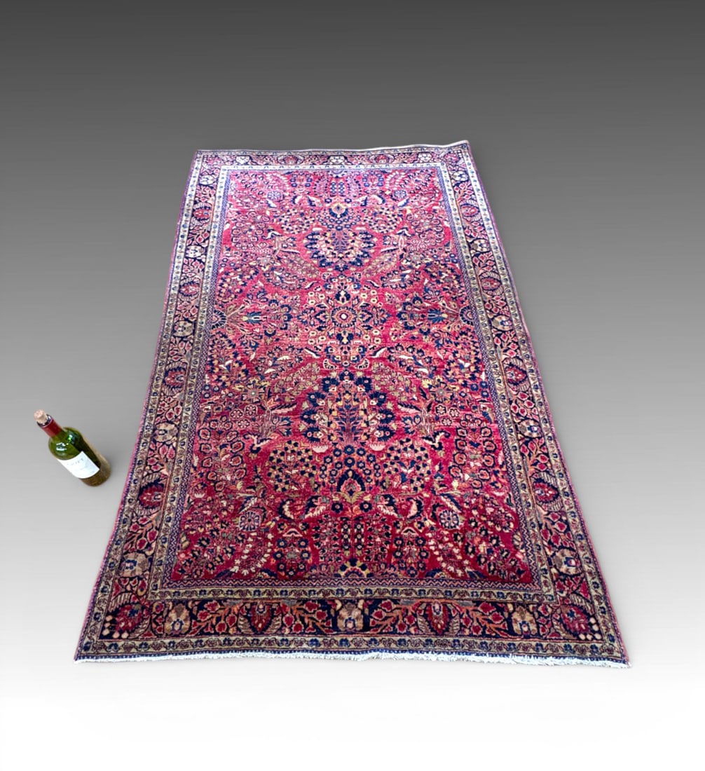 ESTATE ORIENTAL CAREPT SAROUK: ESTATE ORIENTAL CAREPT SAROUK Dimensions: 4' X 6'5": (77" x 48.5}