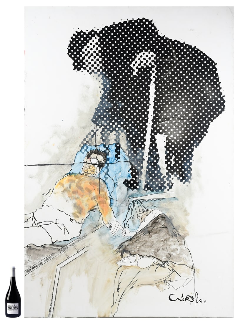 LARGE URI LIFSHITZ ABSTRACT SURREAL PAINTING (1 of 6)