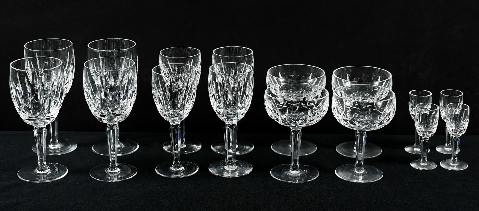 16 PC. WATERFORD "KILDARE" CRYSTAL STEMWARE (1 of 5)