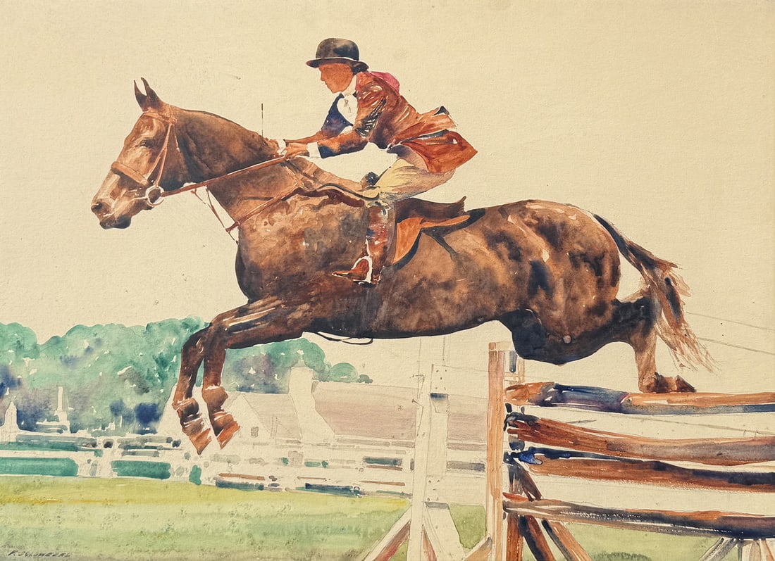 EQUESTRIAN WATERCOLOR (1 of 3)