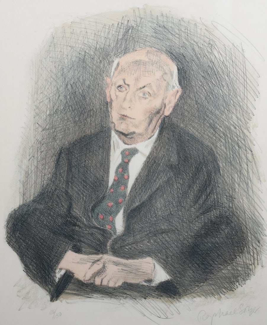 RAPHAEL SOYER PORTRAIT LITHOGRAPH (1 of 5)
