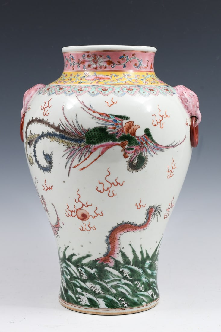 CHINESE FAMILLE ROSE BALUSTER FORM VASE (1 of 6)