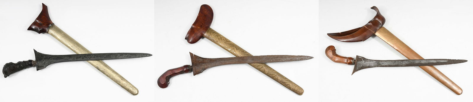 3PC. DAMASCUS BLADE KERIS KNIVES (1 of 20)