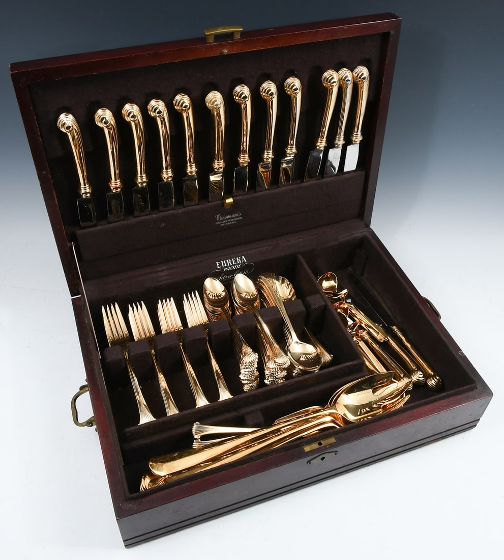 TOWLE "GOLD ARISTOCRAT" GOLD-PLATED FLATWARE SET (1 of 4)