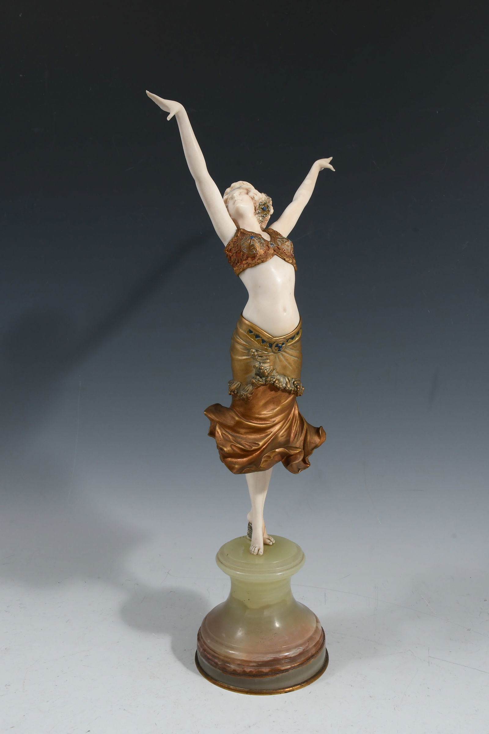PAUL PHILIPPE COLD PAINTED BRONZE/IVORY DANCER (1 of 11)