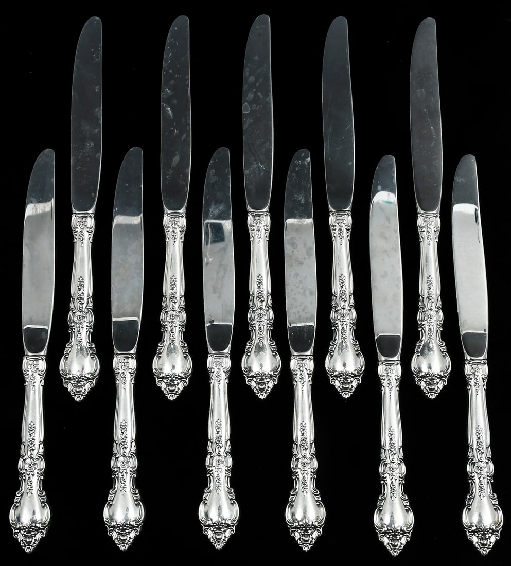 LUNT STERLING DINNER KNIVES (1 of 3)